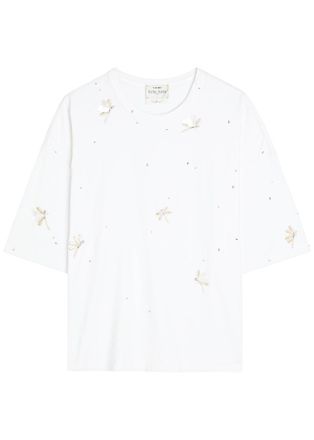 Forte_Forte Forte_forte Embellished Cotton T-shirt - White - 3 (UK 12 / M)