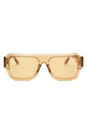 DEZI Miami 56mm Flat Top Sunglasses in Dirty Blonde/Beige at Nordstrom