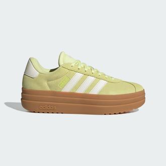 adidas Womens VL Court Bold Shoes - Yellow Leather - Size UK 6