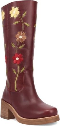Dingo Bloom Embroidered Boot in Merlot at Nordstrom, Size 9.5