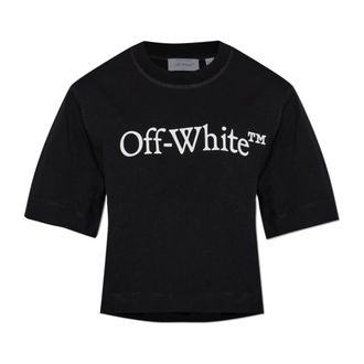 Off-white T-Shirts, female, Black, Size: 2XS Logo T-Shirt
