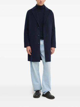 From Future buttoned wool coat - men - Wool/Polyester - M - Blue