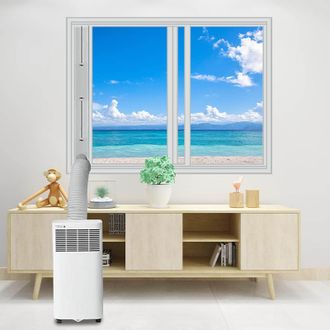 Infinite Conjunto De Ventana De Pvc De 140 Cm Para Aires Acondicionados Con Paneles Ajustables, Kit De Ventilaci&oacute;n Para Ventanas De F&aacute;cil Y Seca Instalaci&oacute;n