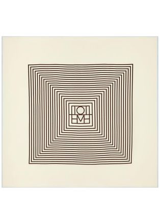 Toteme Logo-print Silk Scarf - Light Brown - One Size