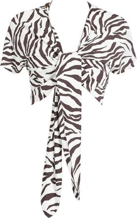 Max Mara Favore zebra-pattern top - White