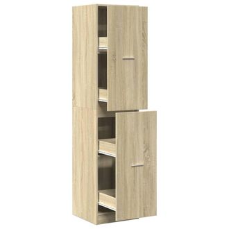 Berkfield Home Apothecary Cabinet&not;Sonoma Oak 40x41x174.5 cm Engineered Wood in Light Tan