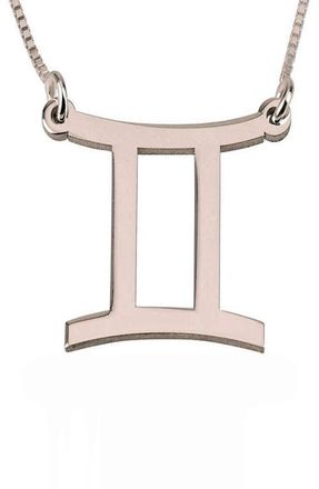 MELANIE MARiE Zodiac Pendant Necklace in Rose Gold Plated - Gemini at Nordstrom
