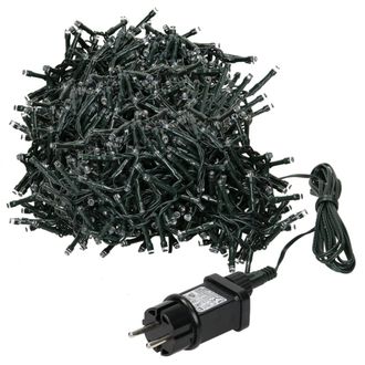 ECD Germany Luces de navidad 400 led 8m blanco c&aacute;lido interior/exterior ip44