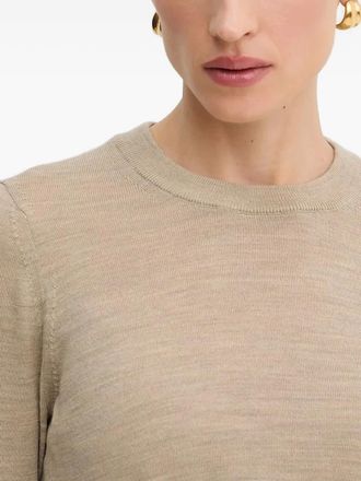 Michael Michael Kors button-cuff crew-neck sweater - Neutrals