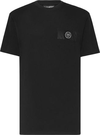 Plein Sport T-Shirt Ronde Hals Tiger - Heren - Sportshirts - Zwart - S - Katoen - Fitness