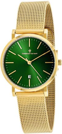 Christian Van Sant Paradigm Quartz Green Dial Ladies Watch CV4226