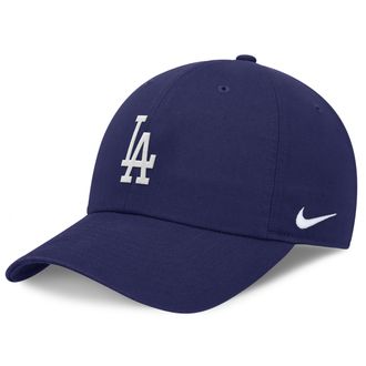 Nike Los Angeles Dodgers Evergreen Club Nike Mens MLB Adjustable Hat in Blue | NB014EULD-BEK