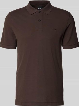 HUGO BOSS Regular Fit Poloshirt aus reiner Baumwolle Modell PALLAS in Dunkelbraun, Gr&ouml;&szlig;e XXXL