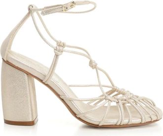 Forte_Forte Sandalen met hoge hak - Dames - Sandalen met hakken - Roze - 38 EU - Leer - Schoenen