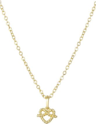 Adornia 14K Gold Plated Preztel Heart Pendant Necklace at Nordstrom Rack