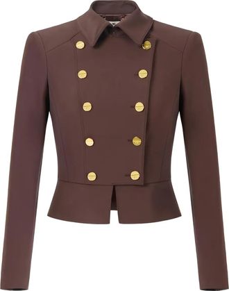 Elisabetta Franchi button double-breasted jacket - Brown