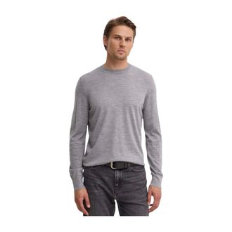 Theory Tops, Heren, Grijs, XL, Wol, Trui met Ronde Hals van Regal Wol