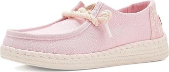 Hey Dude Wendy Espadrille Hibiscus Womens Flat Shoes Pale Lilac/Multi : 11 M, Cotton