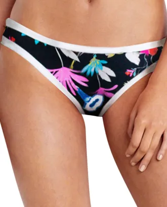 Seafolly Scuba Hipster Bikini Bottom In Sea Flower Festival Black
