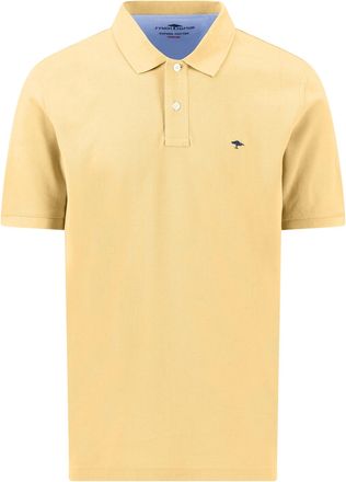 Fynch-Hatton Poloshirt FYNCH-HATTON, Herren, Gr. 4XL, pale gelb, Web, Obermaterial: 100% Baumwolle, unifarben, regular fit normal, ohne Ausschnitt, Shirts Poloshir
