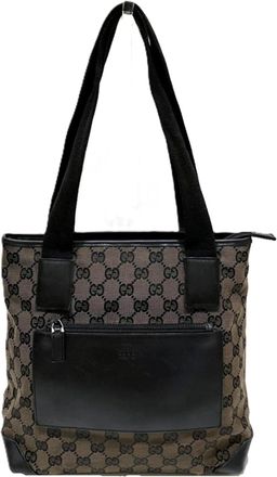 Gucci Brown Canvas Tote Bag (Pre-Owned)