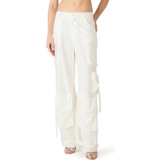 Steve Madden Duo Linen Blend Cargo Pants in Antique at Nordstrom, Size X-Small