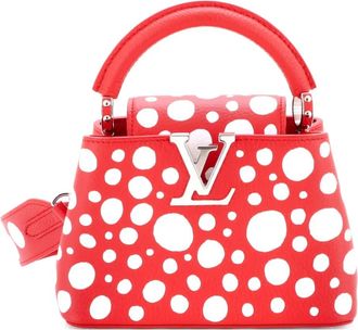 Louis Vuitton Capucines Bag Yayoi Kusama Infinity Dots Taurillon Leather Mini crossbody bag - Rood