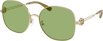 Tory Burch TY6112 3346/2 Womens Sunglasses Gold Size 56