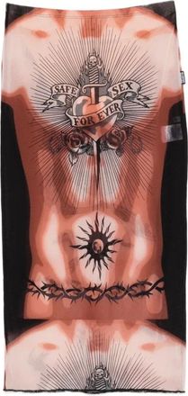Jean Paul Gaultier Midi Skirts, female, Multicolor, S, Sk044 M026P 636000 Midi Skirt