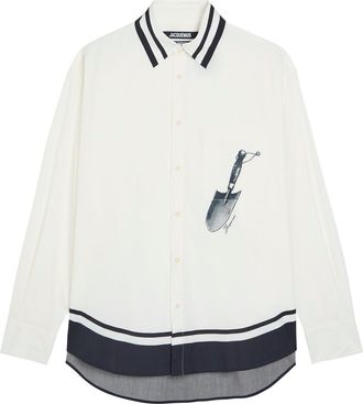 Jacquemus La Chemise Camargue Striped Cotton Shirt - Blue - 52 (IT52 / XL)