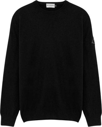 Roy Rogers Maglia girocollo in misto lana e cashmere finezza 12 - Heren - Ronde hals truien - Zwart - 2XL - Wol - Truien & Vesten