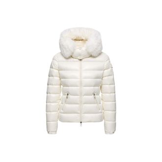 Moncler Badyf Faux Fur-trimmed Hooded Short Down Jacket White Size 00