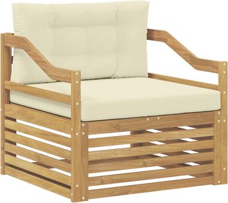 vidaXL Sof&aacute; De Exterior Blanco Y Crema Vidaxl