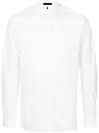 Shiatzy Chen mandarin collar cotton shirt - men - Cotton - 52 - White