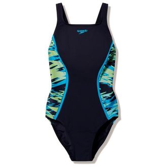 Speedo Hyperboom Splice Muscleback One Piece Badeanzug f&uuml;r Damen | blau