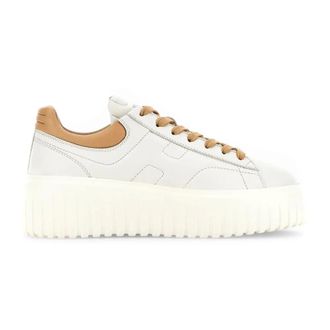 Hogan Sneakers, female, White, 7 UK, Striped Leather Trainers with Memory Foam