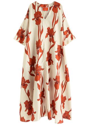 La DoubleJ LA Double J Muumuu Printed Silk-satin Maxi Dress - Multicoloured - S (UK8-10 / S)