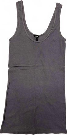 Monrow Womens Classic Layer Tank In Charcoal