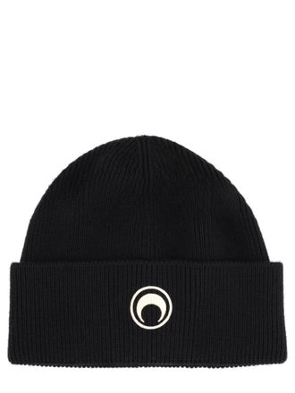 Marine Serre Black Logo Knitted Beanies Hat