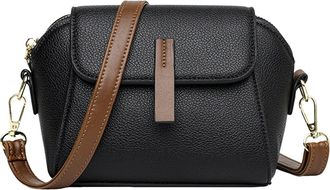 Generic WLight Soft Leather Trendy And Versatile Crossbody Bag Messenger Bags for Women Canvas (Black, One Size)