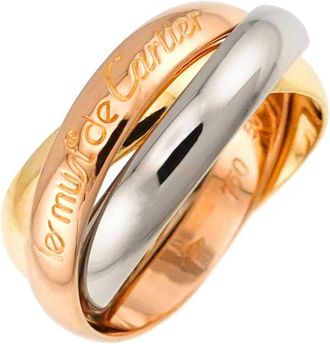Cartier Pink Gold White Gold Yellow Gold Yellow Gold (18K) Pink Gold (18K) White Gold (18K) Band Ring (Pre-Owned)