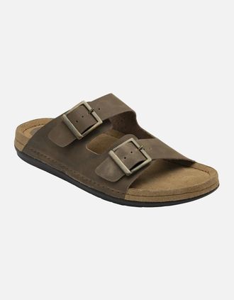 Lotus Mens St Ives Mens Mule Sandals - Brown - Size: 12
