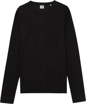 Nn.07 Clive 3323 Waffle Knit Tee - Heren - Ronde hals truien - Zwart - XL - Katoen - Truien & Vesten