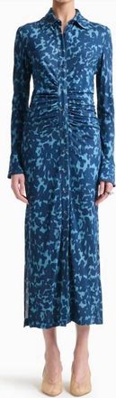 Altuzarra Claudia Midi Dress In Ash Blue