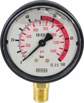 AMA Manometro alla glicerina &Oslash; 63 mm con scala 0-100 e attacco M1/4
