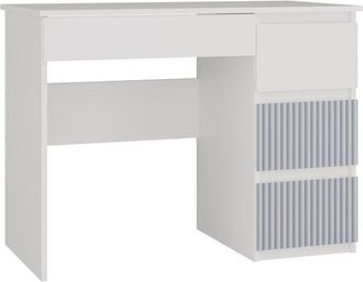 Topeshop Meso - Escritorio/habitaci&oacute;n Infantil De Estilo Moderno - 98x51x76 Cm - 4 Cajones A La Derecha - Blanco Y Azul