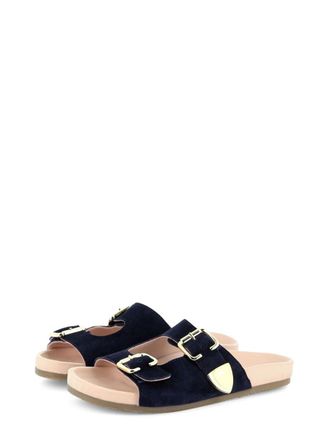 Chlo&eacute; Leather Sandal - Blue