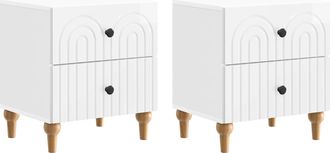 vidaXL Armario De Noche 2 Uds. Brillante 43 X 34,5 X 48 Cm Vidaxl