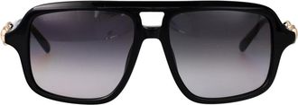 Gucci Sunglasses, female, Black, Size: 55 MM Navigator Frame Sunglasses