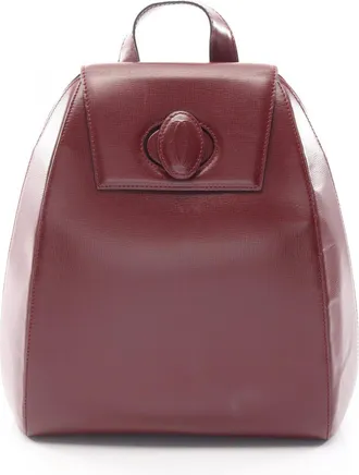 Cartier Bordeaux Leather Backpack (Pre-Owned)